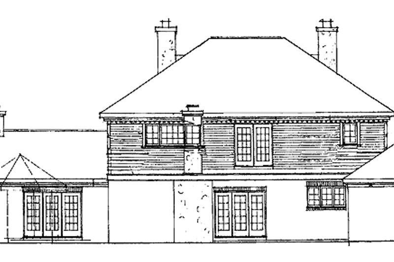 House Plan Design - Exterior - Rear Elevation for Colonial House Plan #1016-40 - 4 bed, 3 bath
