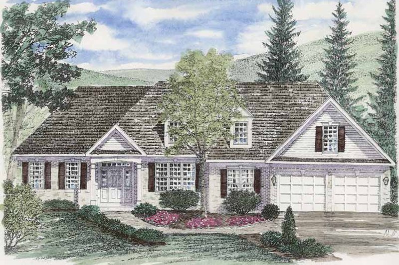 Architectural House Design - Ranch Exterior - Front Elevation Plan #316-251