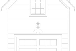 Exterior - Front Elevation 3 for Southern House Plan #932-1071, 0 bath