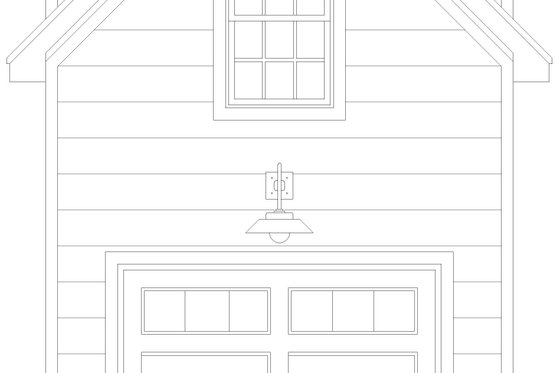 Exterior - Front Elevation 3 for Southern House Plan #932-1071, 0 bath
