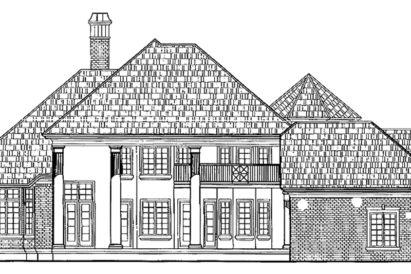 Home Plan - Exterior - Rear Elevation 1 for Southern House Plan #930-270 - 4 bed, 3.5 bath