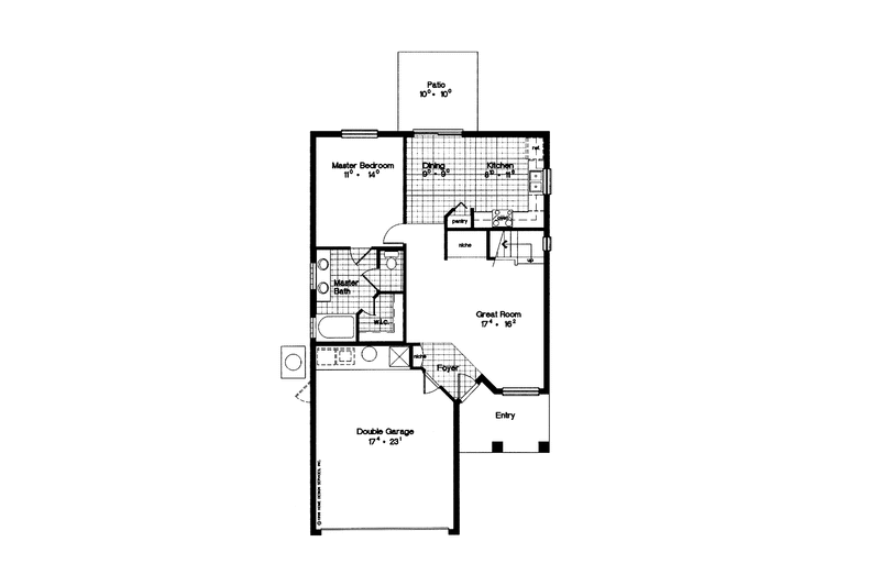 Home Plan - Floor Plan - Main Floor for Mediterranean House Plan #417-678 - 4 bed, 2 bath