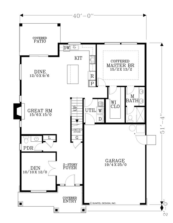 Craftsman Floor Plan - Main Floor Plan #53-570