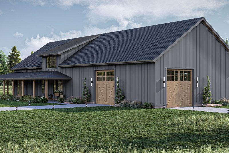 Architectural House Design - Exterior - Other Elevation for Barndominium House Plan #455-475 - 3 bed, 3 bath