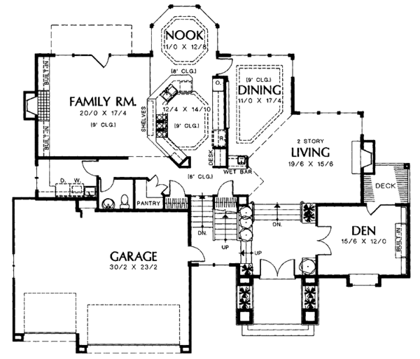 Home Plan - Traditional Floor Plan - Main Floor Plan #48-717