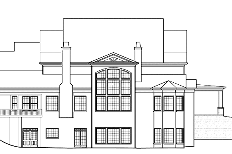 Home Plan - Exterior - Rear Elevation for Colonial House Plan #119-413 - 4 bed, 3 bath