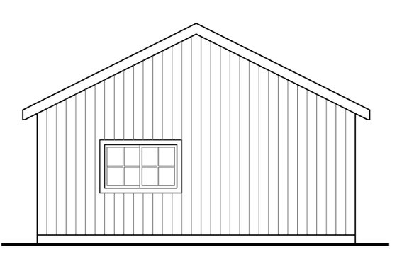 Exterior - Rear Elevation for Traditional House Plan #124-1040, 0 bath