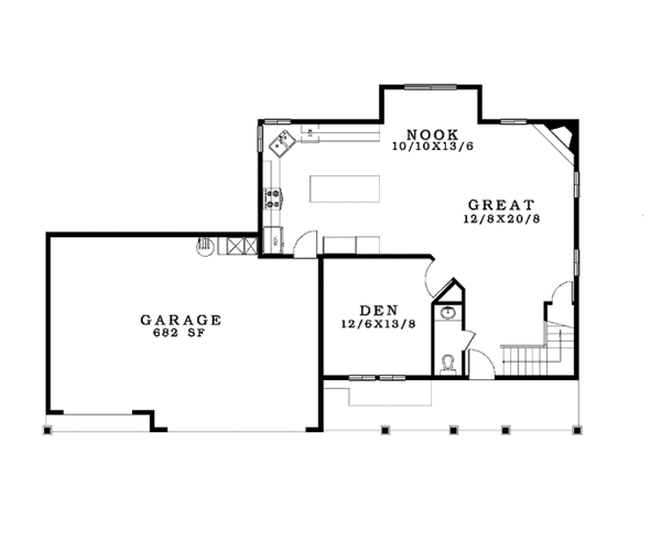 Craftsman Floor Plan - Main Floor Plan #943-35