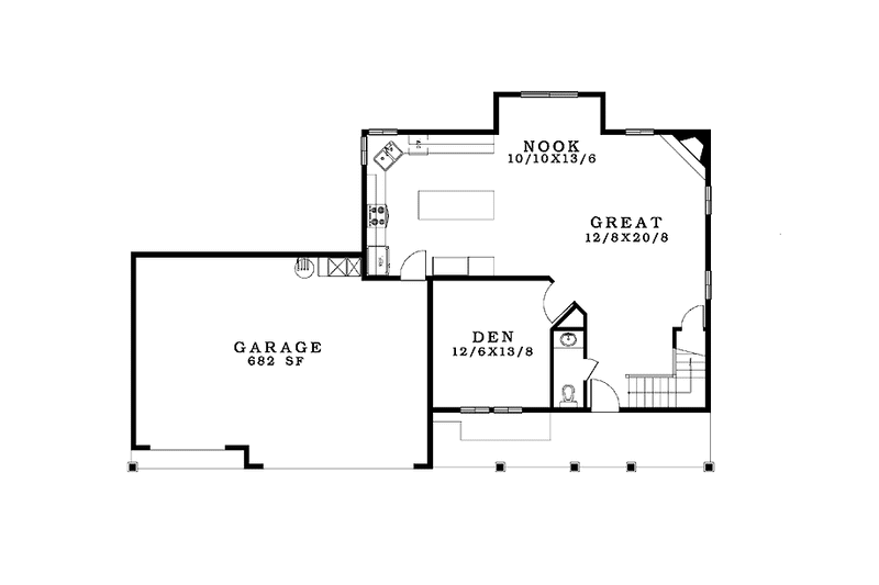 Dream House Plan - Floor Plan - Main Floor for Craftsman House Plan #943-35 - 3 bed, 2.5 bath