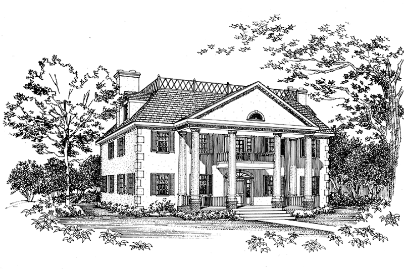 House Blueprint - Classical Exterior - Front Elevation Plan #72-988