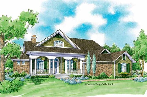 Exterior - Front Elevation 3 for Country House Plan #930-231 - 3 bed, 2.5 bath
