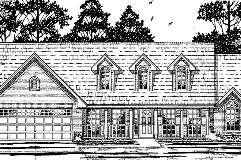 Home Plan - Country Exterior - Front Elevation Plan #42-485