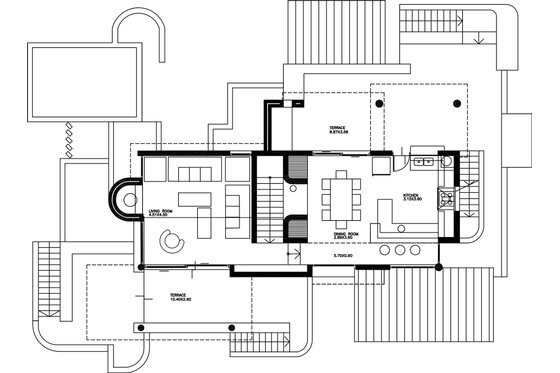 Floor Plan - Upper Floor for Contemporary House Plan #912-1 - 5 bed, 5 bath