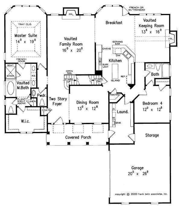 Country Floor Plan - Main Floor Plan #927-16