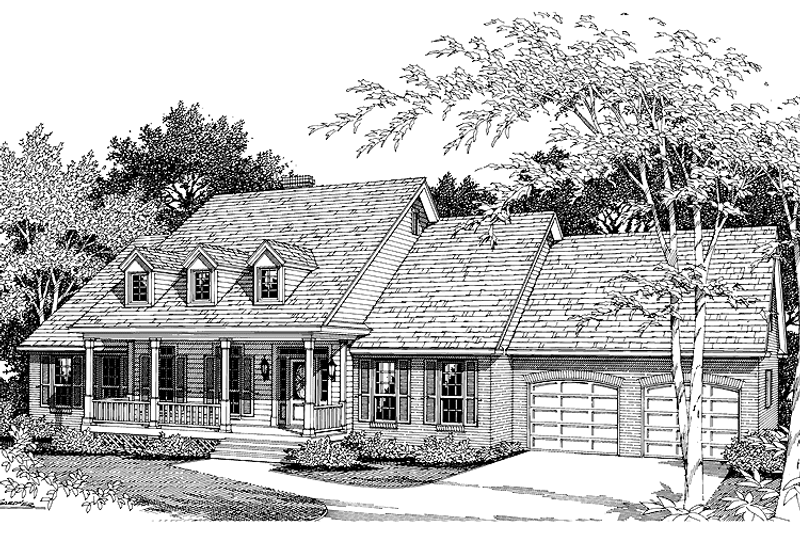 Home Plan - Exterior - Front Elevation 4 for Country House Plan #406-9626 - 4 bed, 2.5 bath