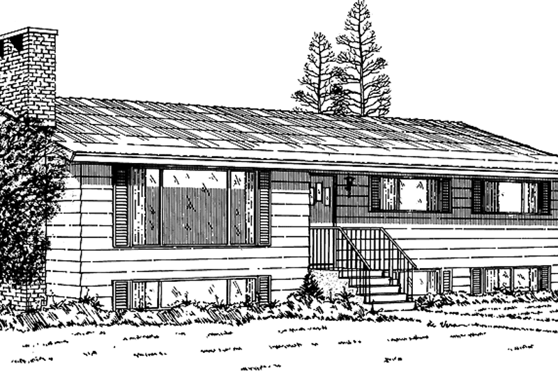 House Blueprint - Contemporary Exterior - Front Elevation Plan #47-951