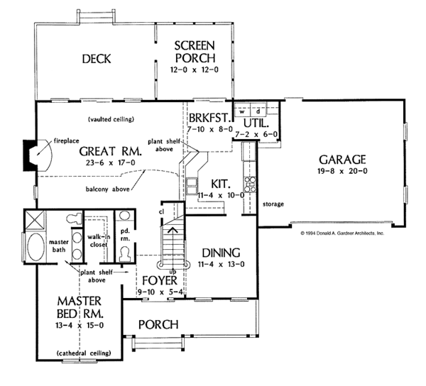 House Plan Design - Country Floor Plan - Main Floor Plan #929-189