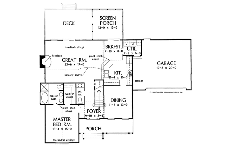 Dream House Plan - Floor Plan - Main Floor for Country House Plan #929-189 - 3 bed, 2.5 bath