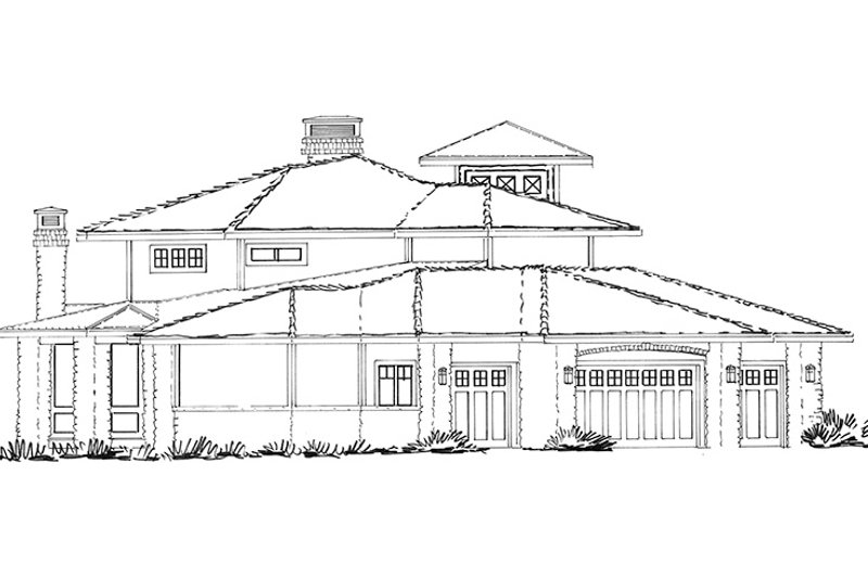 Home Plan - Exterior - Rear Elevation 1 for Prairie House Plan #942-37 - 4 bed, 4.5 bath