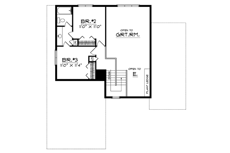 Dream House Plan - Floor Plan - Upper Floor for Traditional House Plan #70-1357 - 3 bed, 2.5 bath