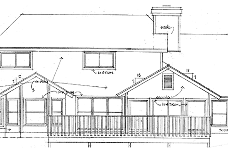 Dream House Plan - Exterior - Rear Elevation for Country House Plan #472-82 - 4 bed, 3 bath