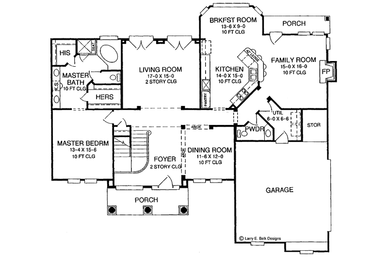 House Plan Design - Floor Plan - Main Floor for Mediterranean House Plan #952-178 - 4 bed, 3.5 bath