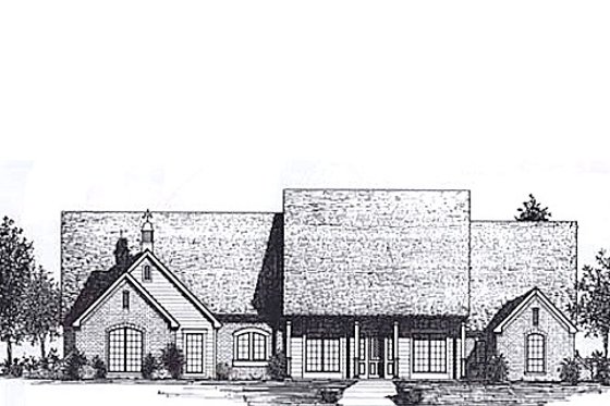 Exterior - Front Elevation for Country House Plan #310-949 - 4 bed, 3.5 bath