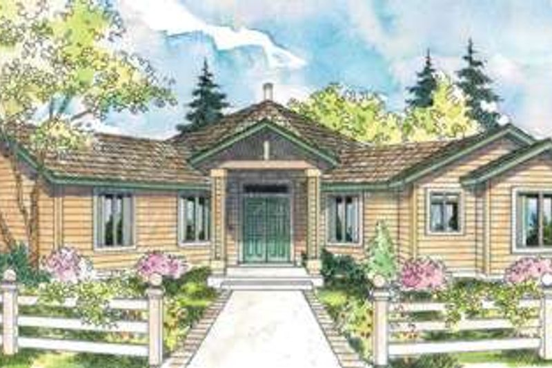 Architectural House Design - Ranch Exterior - Front Elevation Plan #124-574