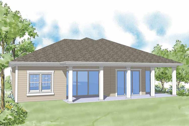 Dream House Plan - Exterior - Rear Elevation 1 for Country House Plan #930-371 - 3 bed, 2 bath