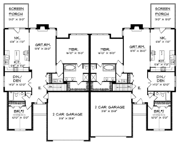 House Design - Mediterranean Floor Plan - Main Floor Plan #70-1384