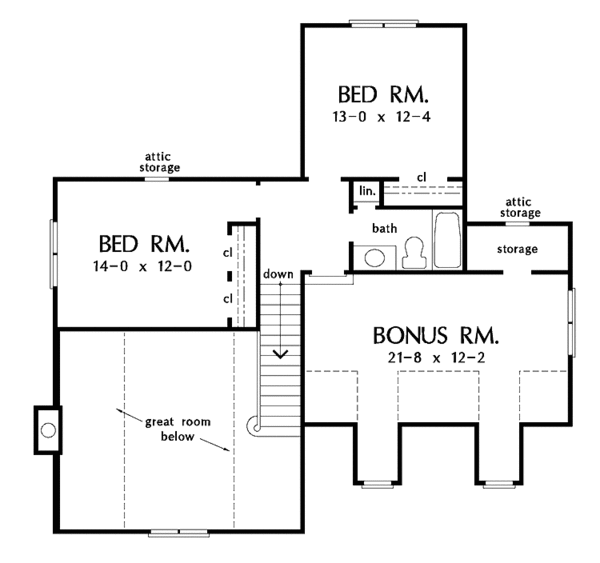 Dream House Plan - Country Floor Plan - Upper Floor Plan #929-515