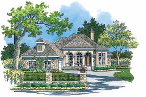 Mediterranean Exterior - Front Elevation Plan #930-118