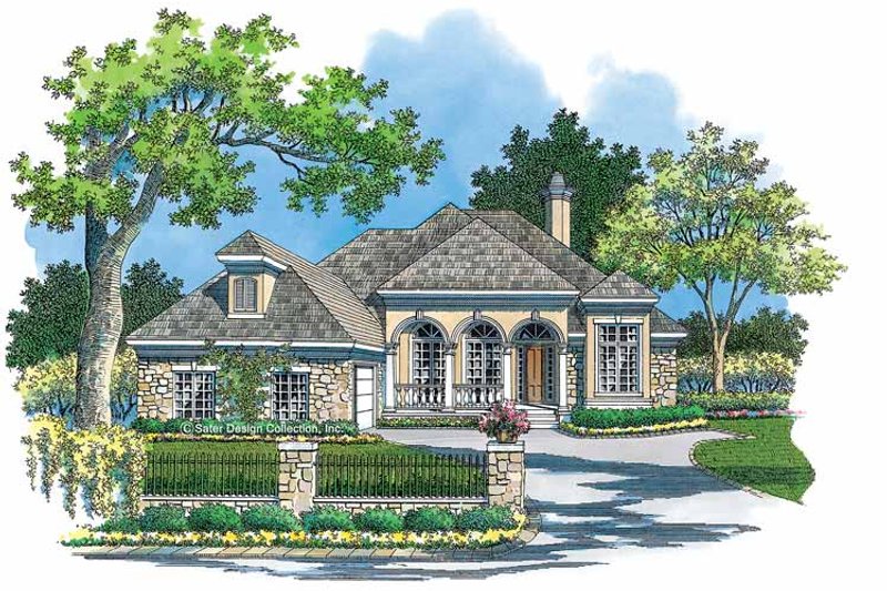 House Design - Mediterranean Exterior - Front Elevation Plan #930-118