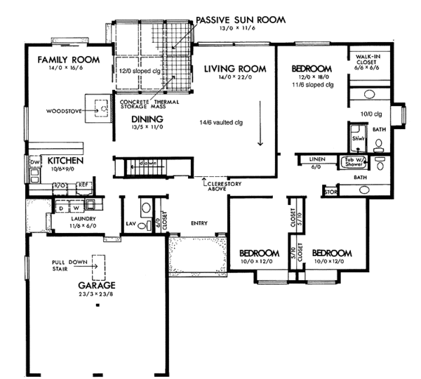 Architectural House Design - Contemporary Floor Plan - Main Floor Plan #320-799