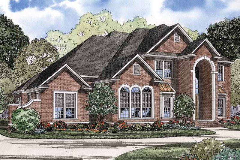 Dream House Plan - Exterior - Front Elevation 3 for Traditional House Plan #17-2899 - 5 bed, 5 bath