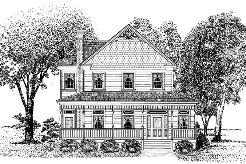 Dream House Plan - Victorian Exterior - Front Elevation Plan #1014-6