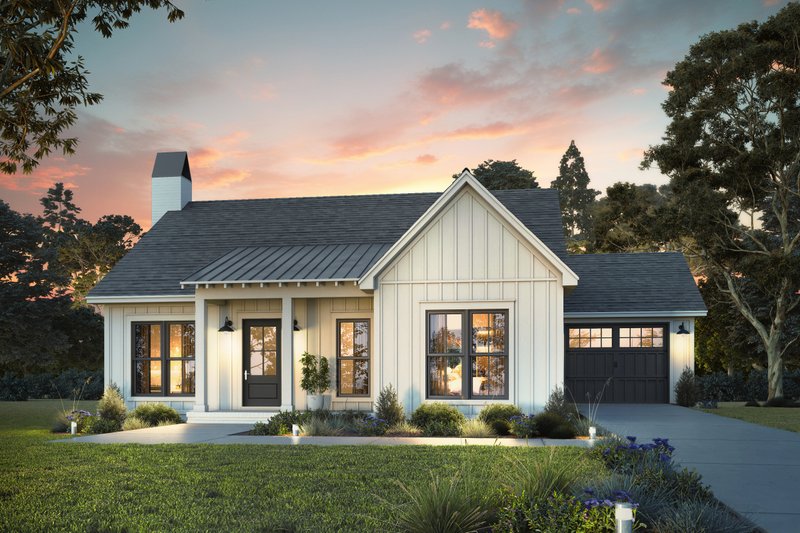 Country Style House Plan - 2 Beds 2 Baths 1400 Sq/Ft Plan #430-401