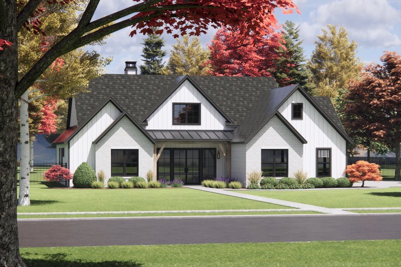 Dream House Plan - Exterior - Front Elevation 5 for Farmhouse House Plan #1096-140 - 4 bed, 3 bath
