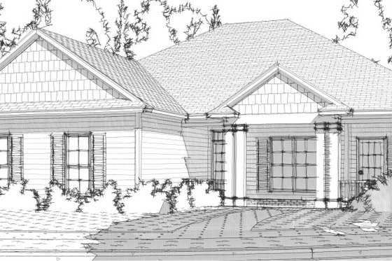 Exterior - Front Elevation for Traditional House Plan #63-367 - 3 bed, 2 bath