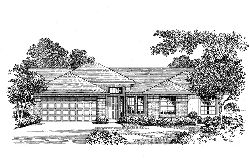 House Plan Design - Ranch Exterior - Front Elevation Plan #999-42