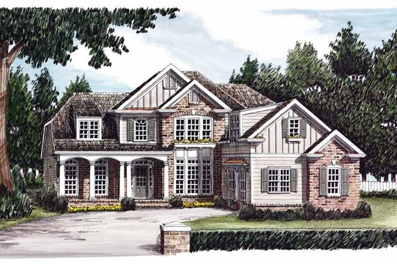 House Design - Exterior - Front Elevation 3 for Country House Plan #927-604 - 4 bed, 3 bath