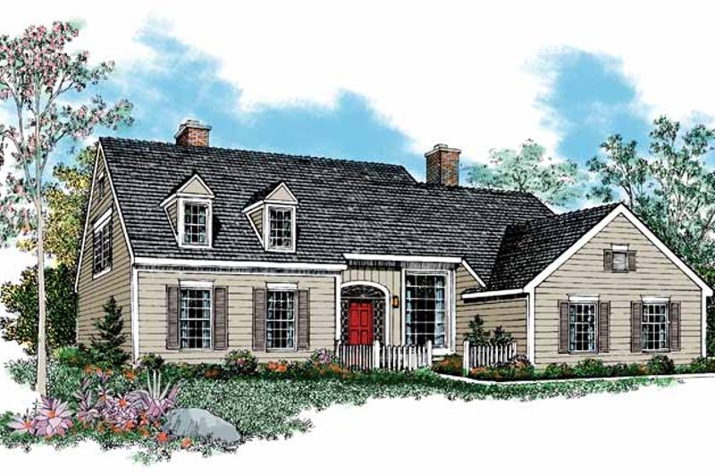 Architectural House Design - Country Exterior - Front Elevation Plan #72-855
