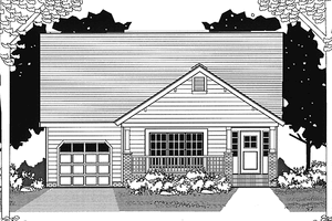 Country Exterior - Front Elevation Plan #1053-12