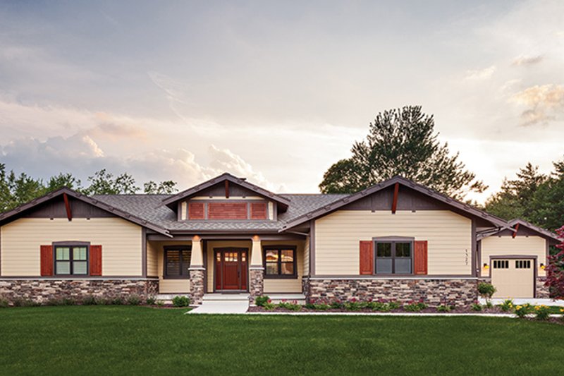 Architectural House Design - Exterior - Front Elevation 4 for Craftsman House Plan #928-266 - 3 bed, 2.5 bath