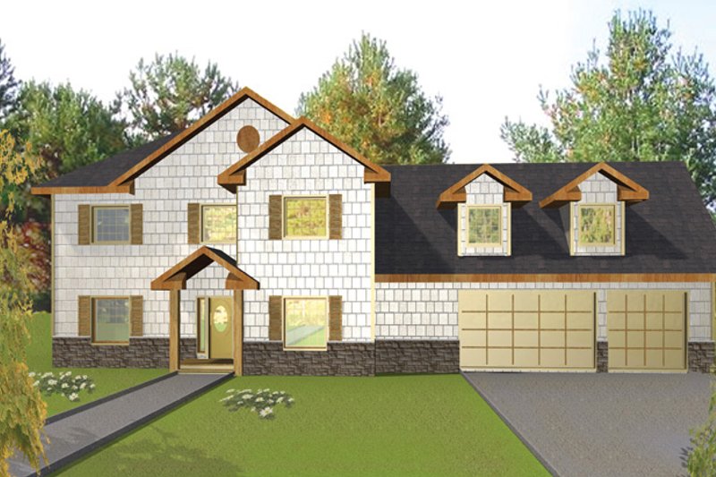Dream House Plan - Exterior - Front Elevation 3 for Traditional House Plan #117-837 - 5 bed, 3.5 bath
