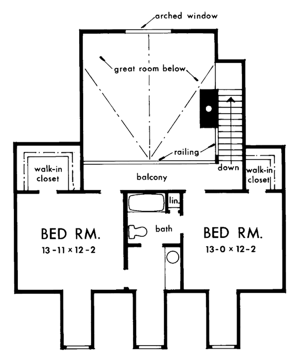 House Plan Design - Country Floor Plan - Upper Floor Plan #929-71