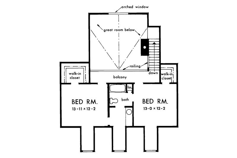 Home Plan - Floor Plan - Upper Floor for Country House Plan #929-71 - 3 bed, 2.5 bath