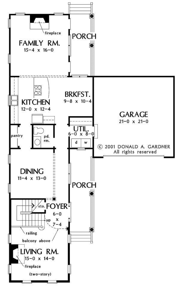 House Plan Design - Classical Floor Plan - Main Floor Plan #929-643