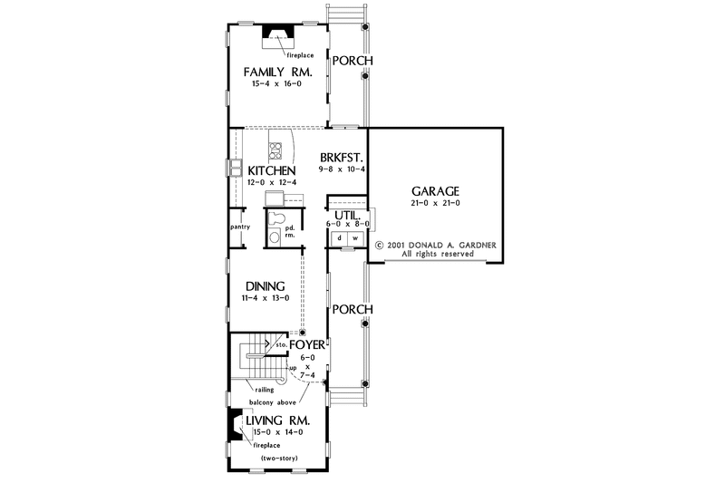 Home Plan - Floor Plan - Main Floor for Classical House Plan #929-643 - 3 bed, 2.5 bath