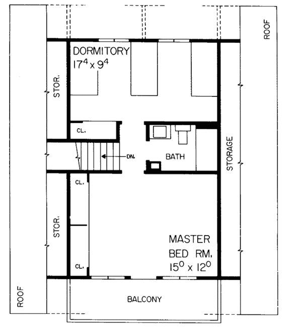 Architectural House Design - Contemporary Floor Plan - Upper Floor Plan #72-626
